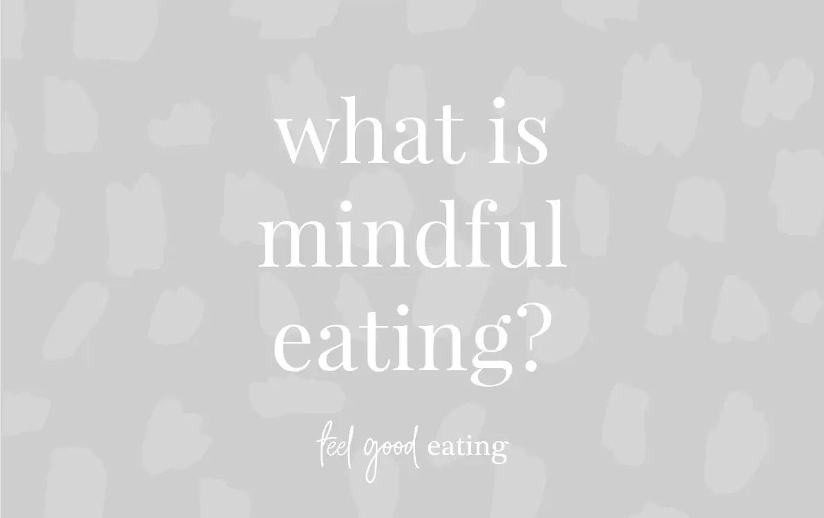 Purple background with text reading What is Mindful Eating?