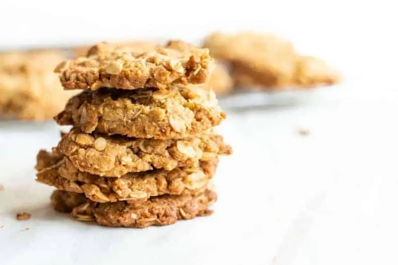 Stack of ANZAC biscuits