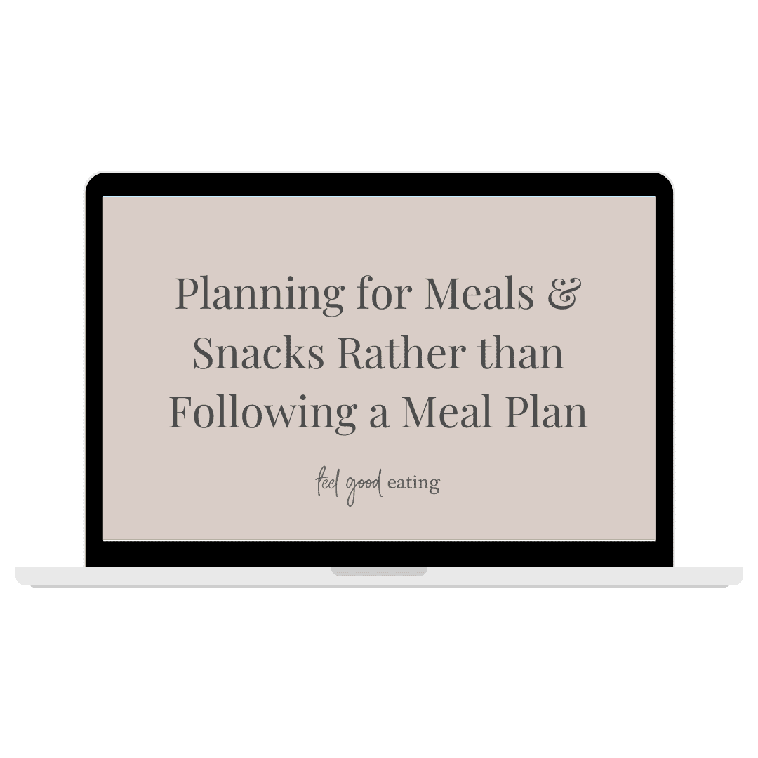 Planning for Meals and Snacks Mockup